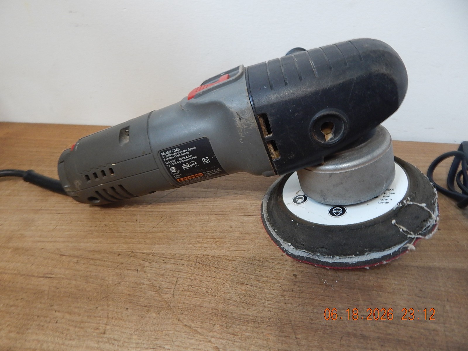 Porter Cable Model 7346 Corded 6" Variable Speed Random Orbit Sander