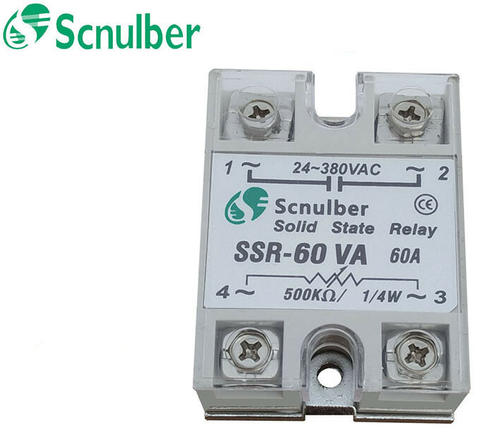 Single Solid State Relay Voltage Regulator SSR-60VA 60A Potentiometer Control AC