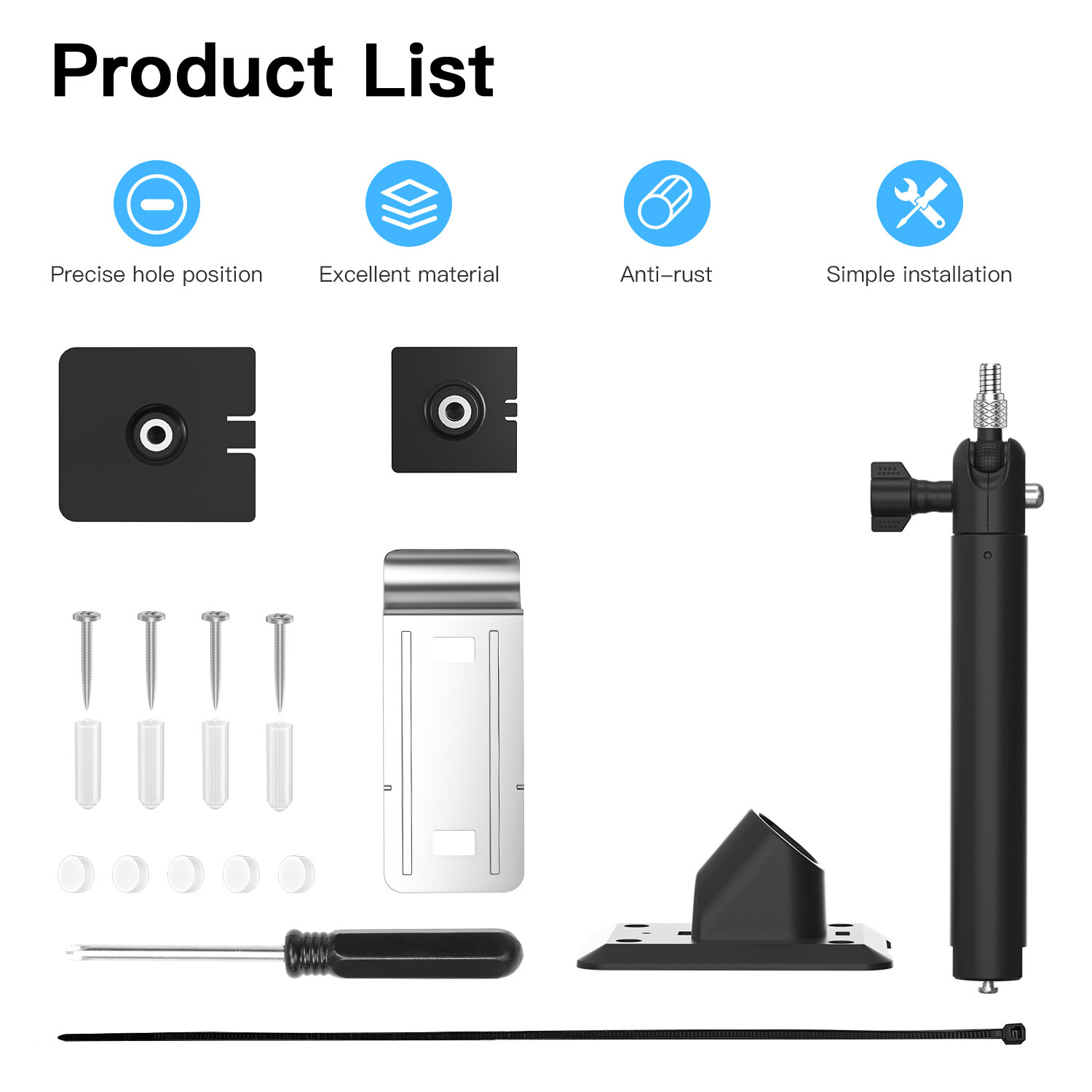 Wall Mount for Ring Solar Panel,Arlo Solar Panel,Eufy /Wasserstein Super Solar