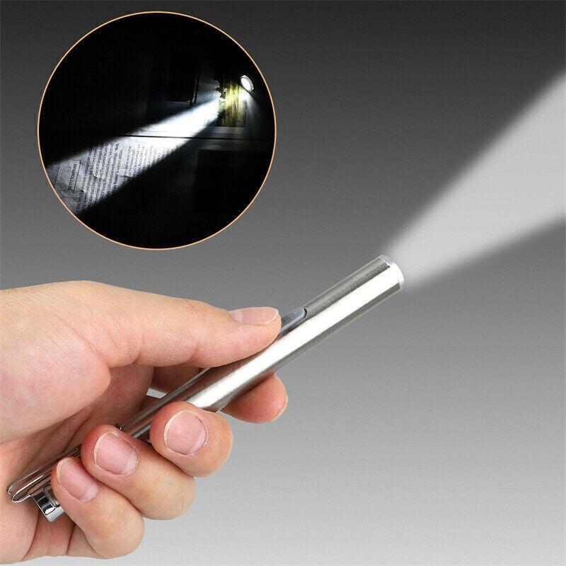 Mini LED USB Rechargeable Tactical Flashlight Stainless Steel Torch Pen Light YK