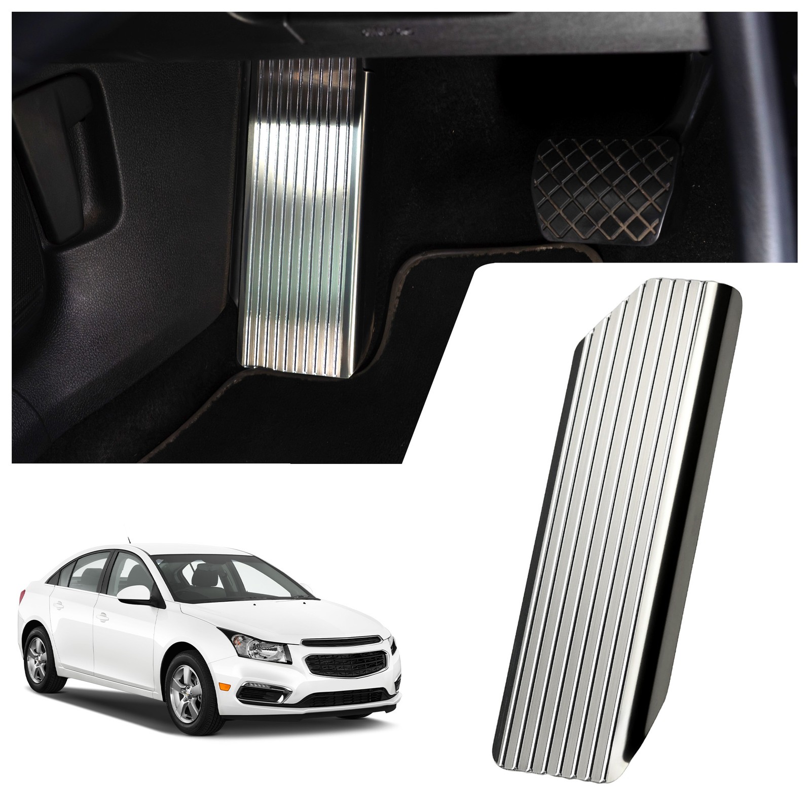Footrest Plate for Chevrolet Cruze Sedan 4D 2008-2016 Silver
