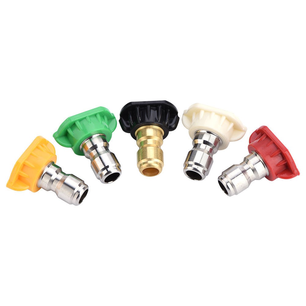 5pcs Pressure Washer Spray Tips Nozzles High Power Kit Quick Connect 1/4" Set