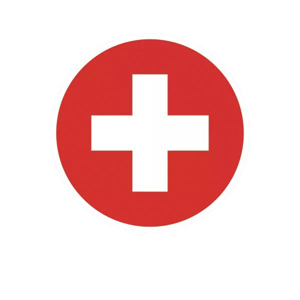 Round Swiss Flag Sticker