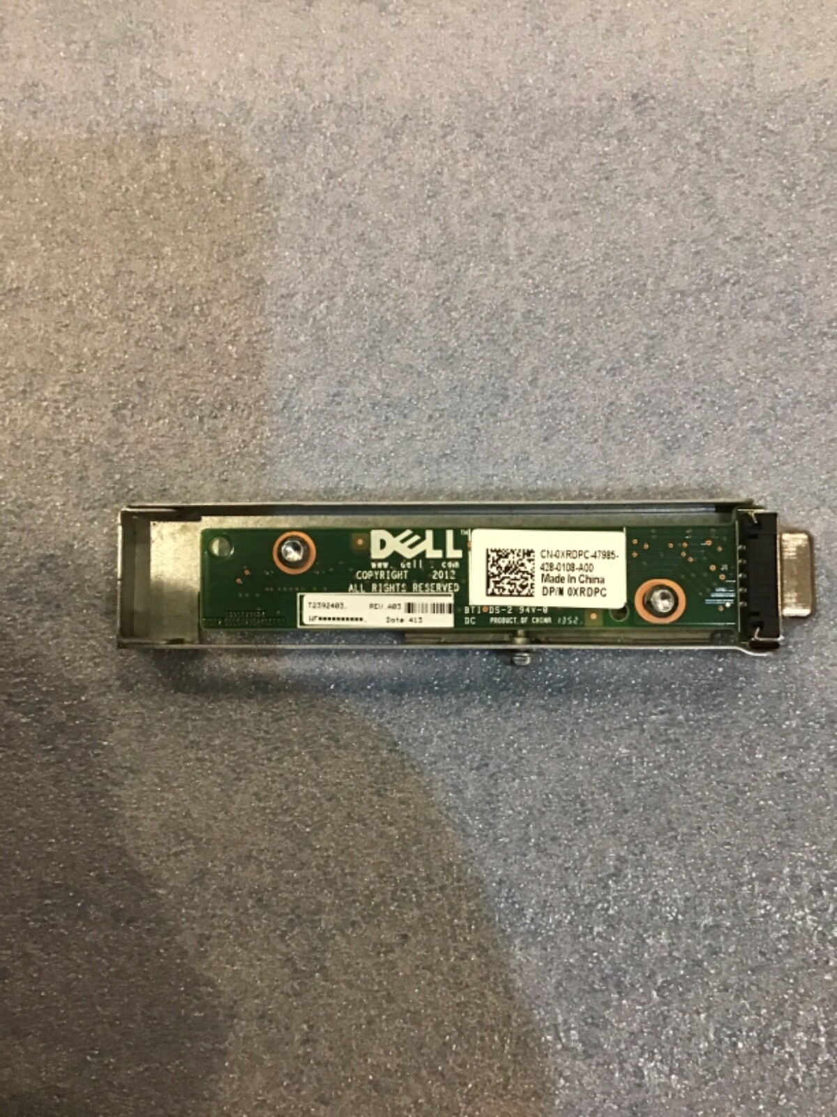 Dell PowerEdge R620 Server Front VGA Female Board Card XRDPC 0XRDPC