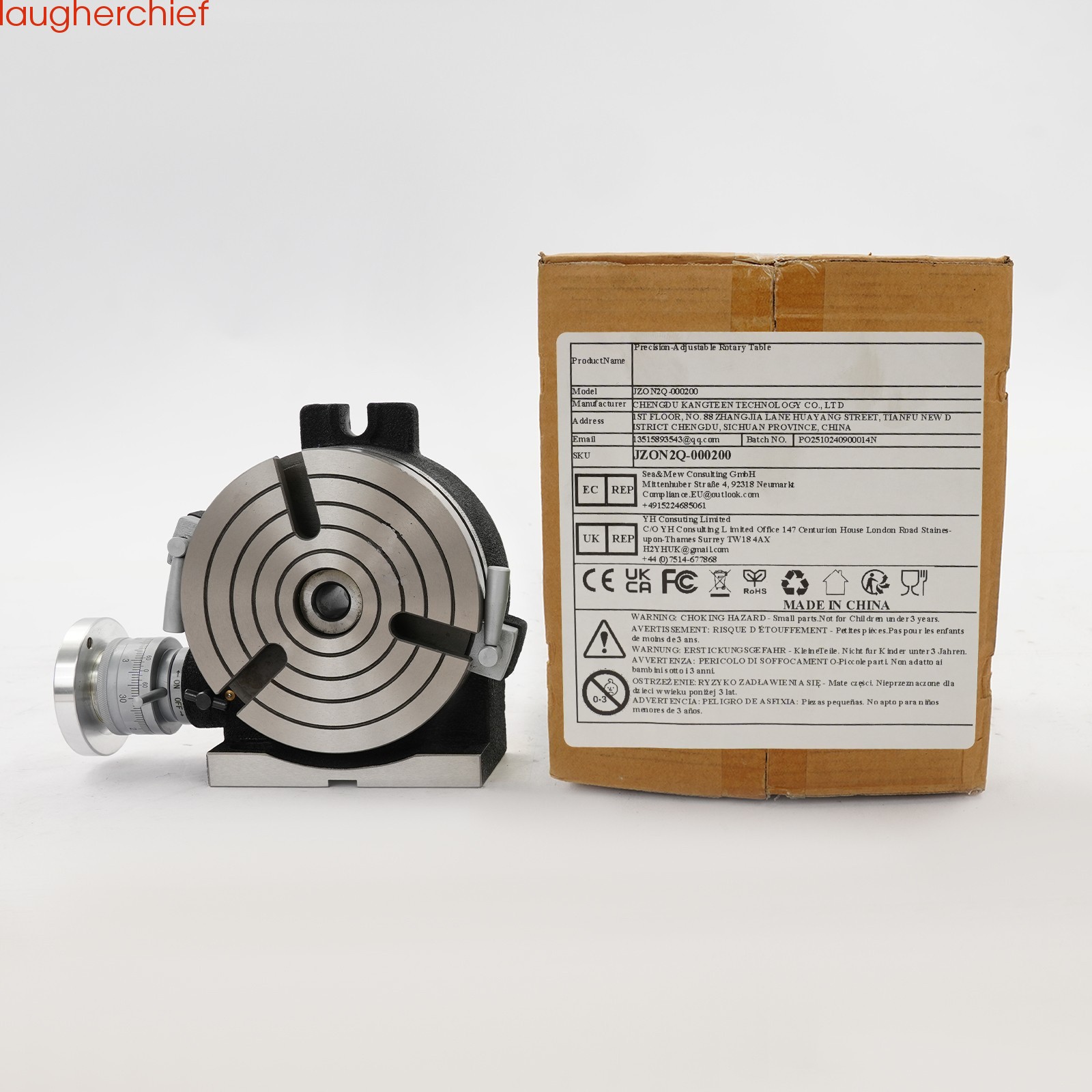 Precision-Adjustable Rotary Table, 3 T-Slots Rotary Table for Milling Machine