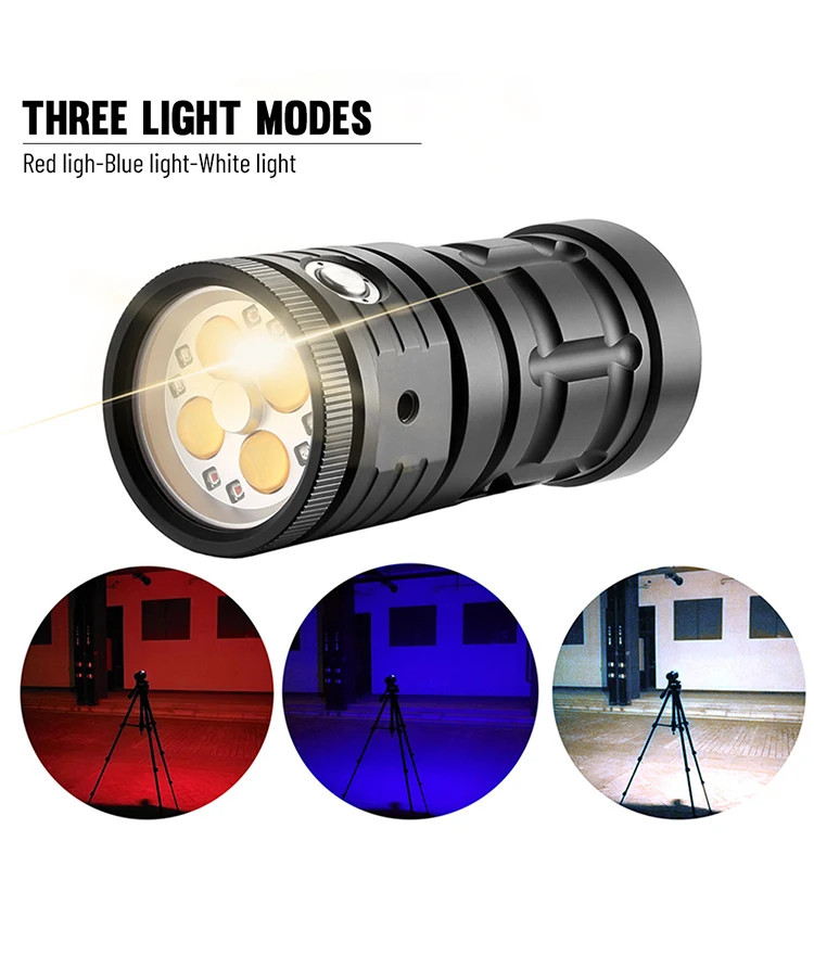 Special Strong Light Flashlight Diving Underwater Diving Photography Light