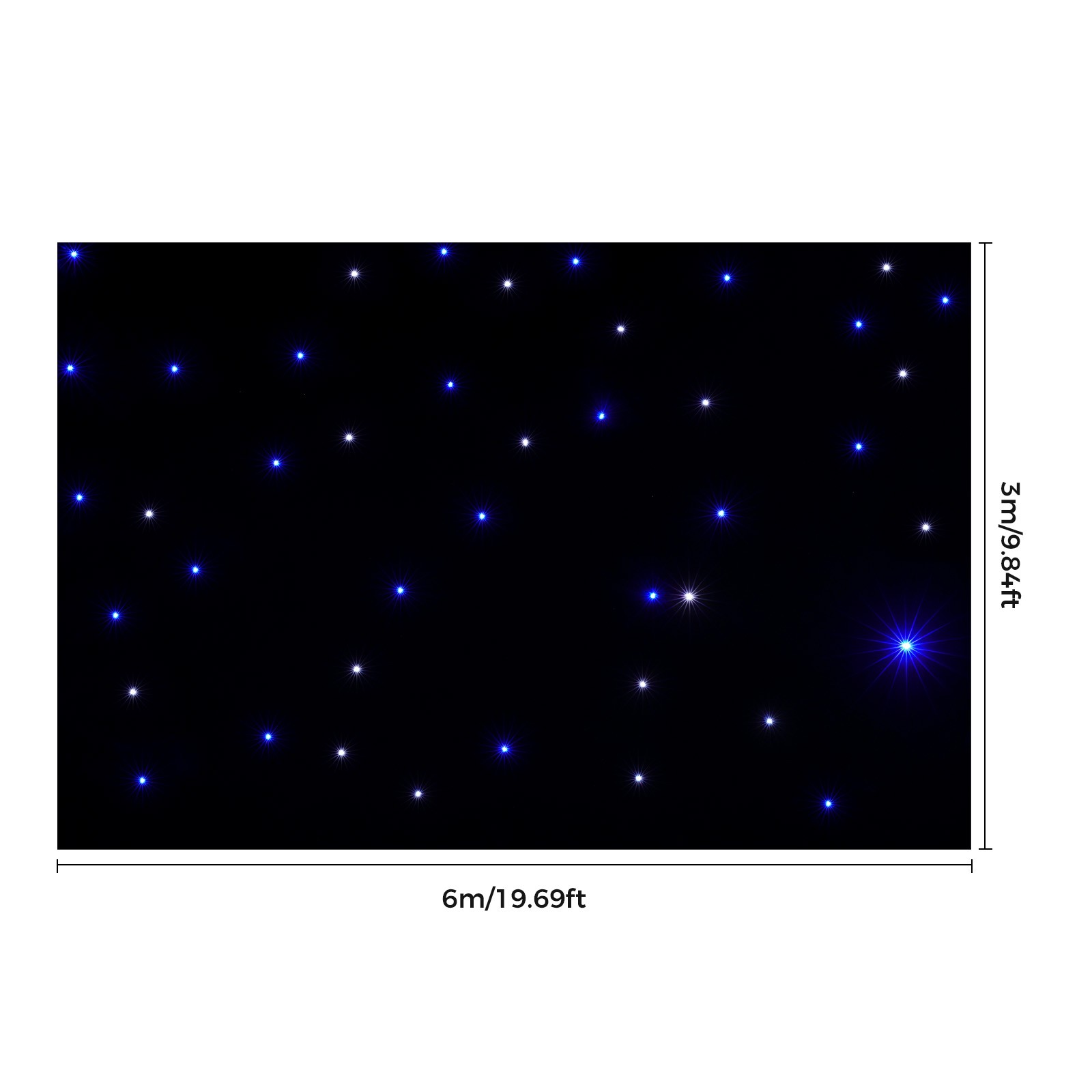 20x10FT DMX512 LED Star Stage Backdrop Curtain Background Starry Sky +Controller