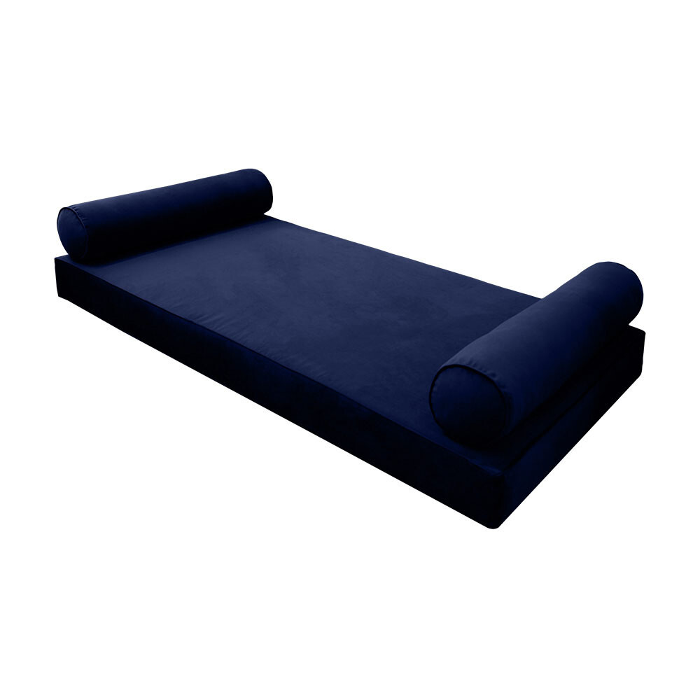 |SLIPCOVER ONLY| V5 Velvet Indoor Daybed Mattress Pillow Pipe Trim Twin-XL AD373