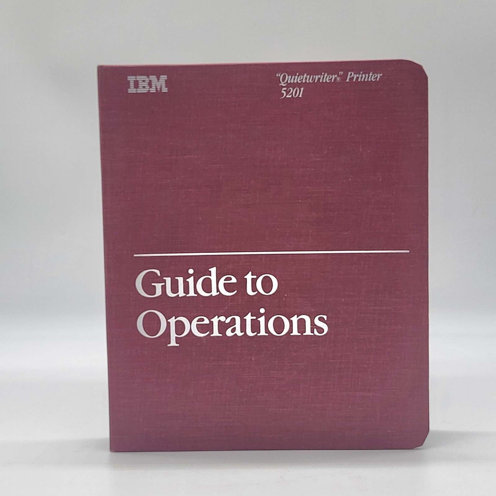 IBM Quietwriter Printer 5201 Guide to Operations Manual Binder Slipcase