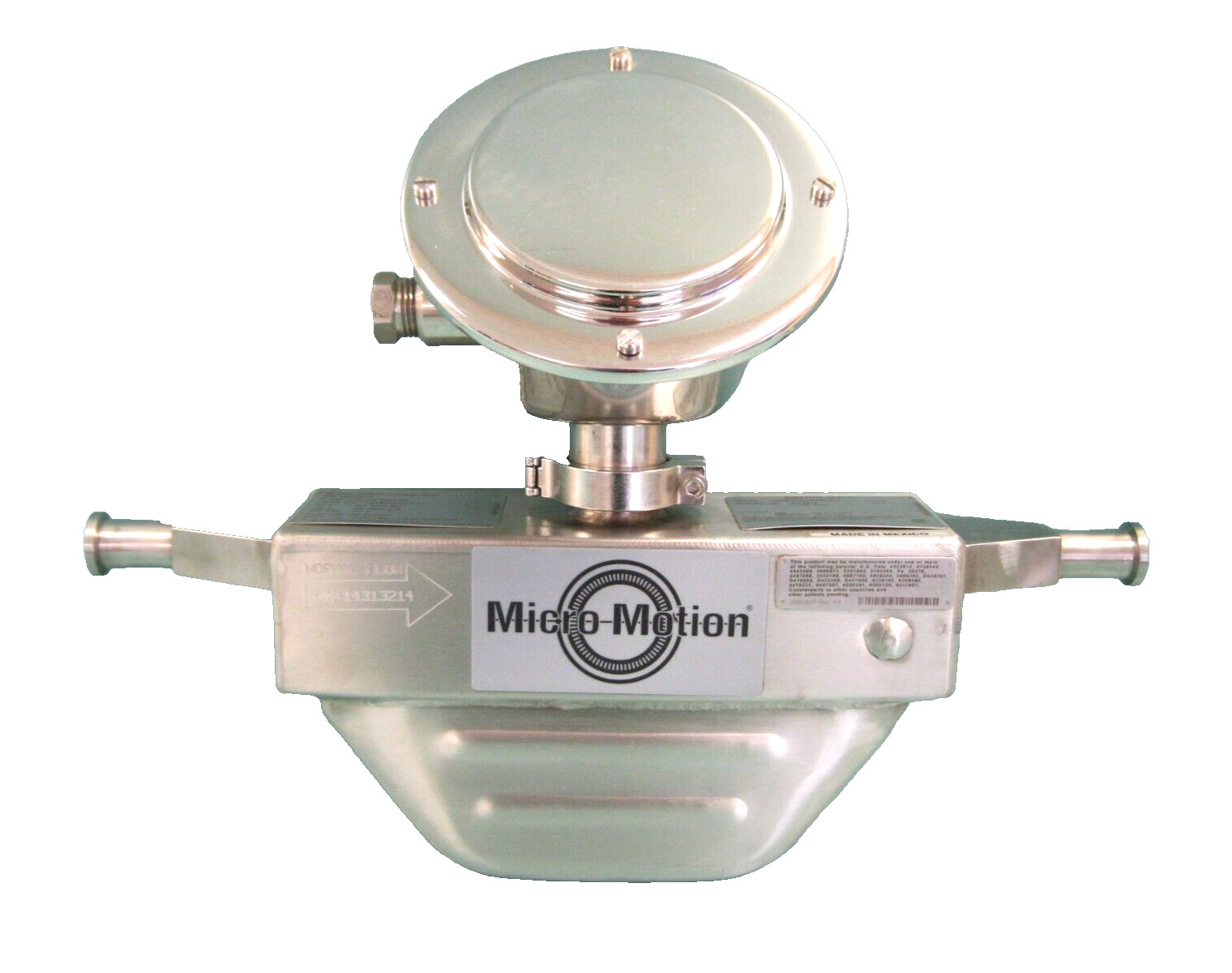 1/2" Micro Motion H025 Hygienic Mass Flow Sensor 800 Enhanced Core Processor C19