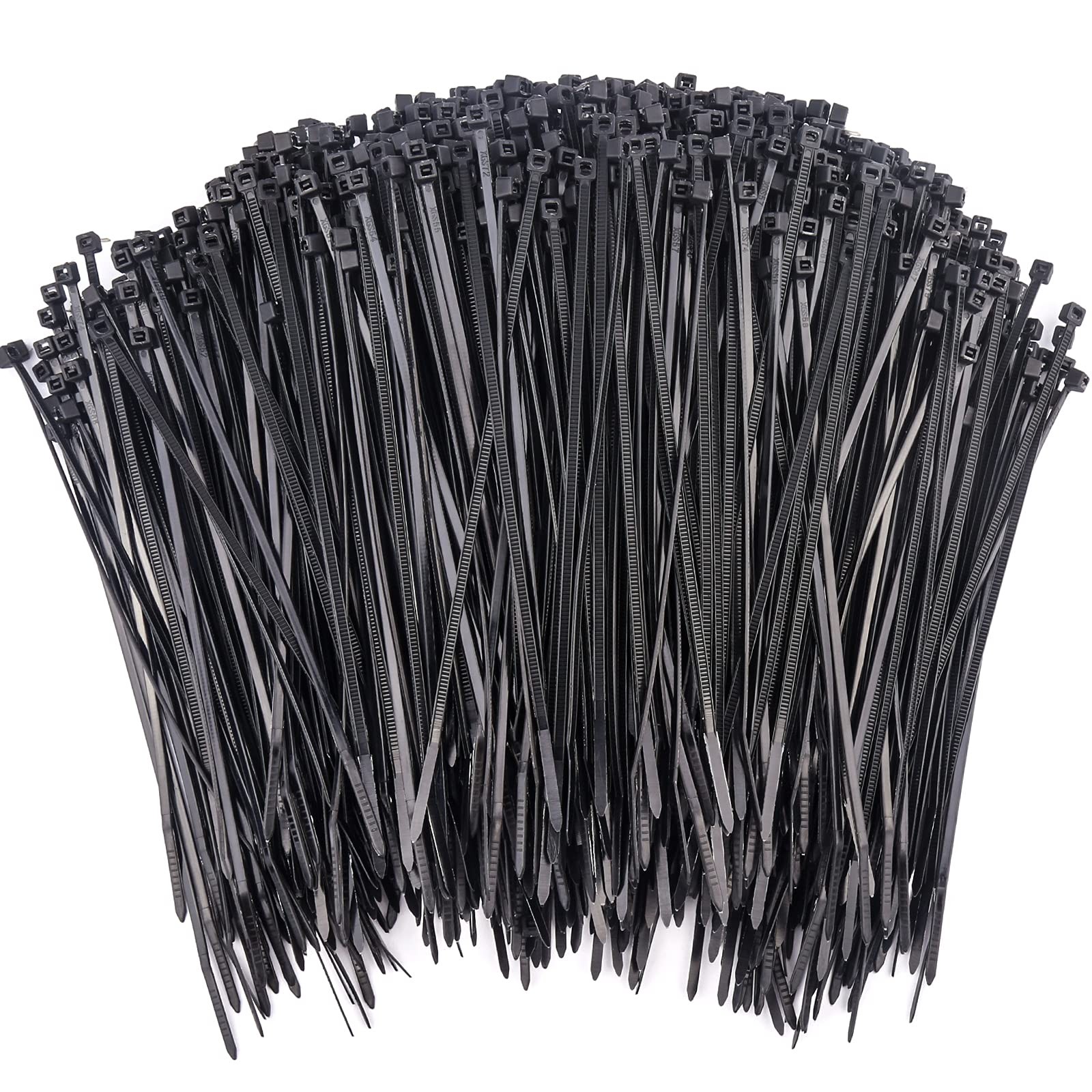Rienar 4” Zip Ties, (Bulk-1000 Pack) 4 Inch Self-Locking Nylon 4", Black