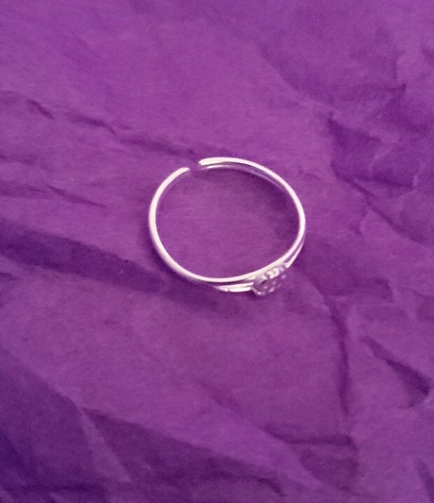 Hand made sterling silver toe ring, plated with pure silver and e-coat.