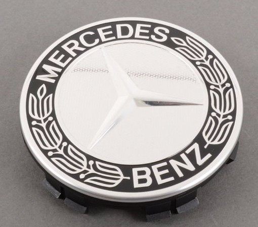 Mercedes-Benz Genuine Chrome With Black Wheel Center Hub Cap NEW OEM