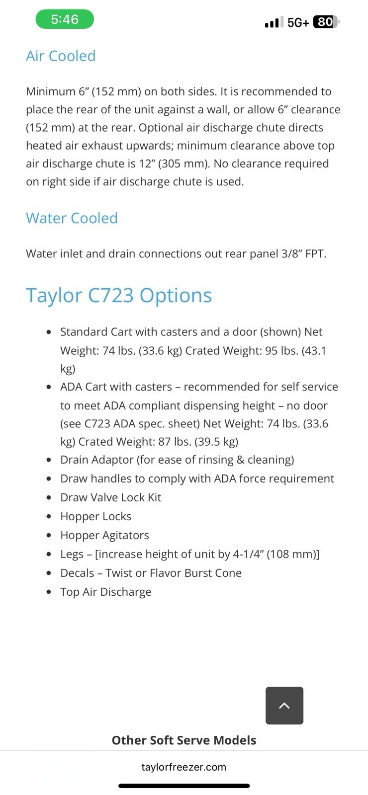 Used Taylor Soft Serve Machine