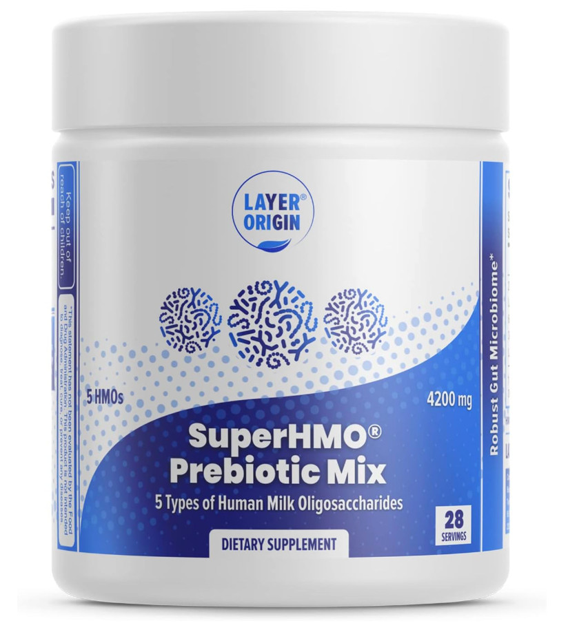 Layer Origin SuperHMO Prebiotic Powder 28 Servings Gut & Brain Health Exp 07/27