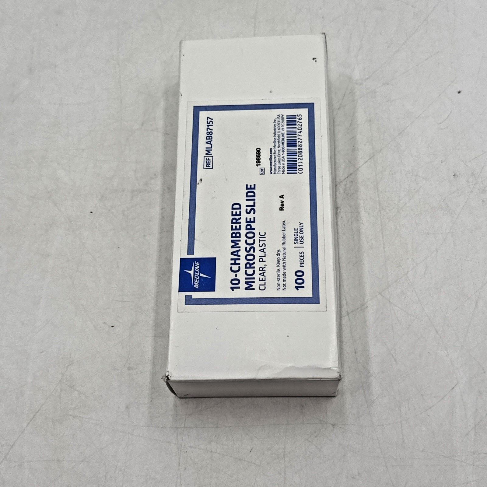 10-chambered Disposable Microscope Slide,100ct