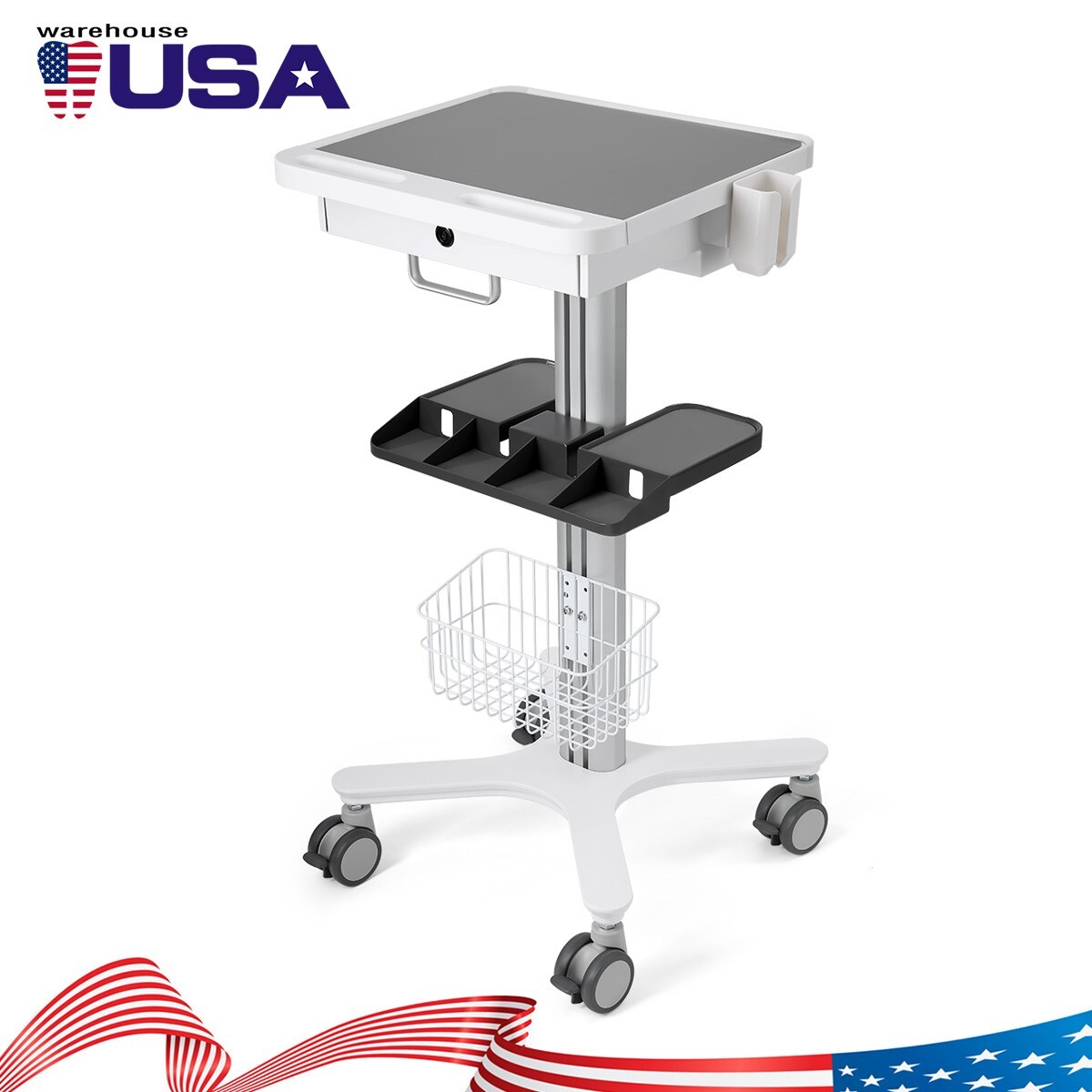 Dental Medical Rolling Multi-Function Trolley Cart