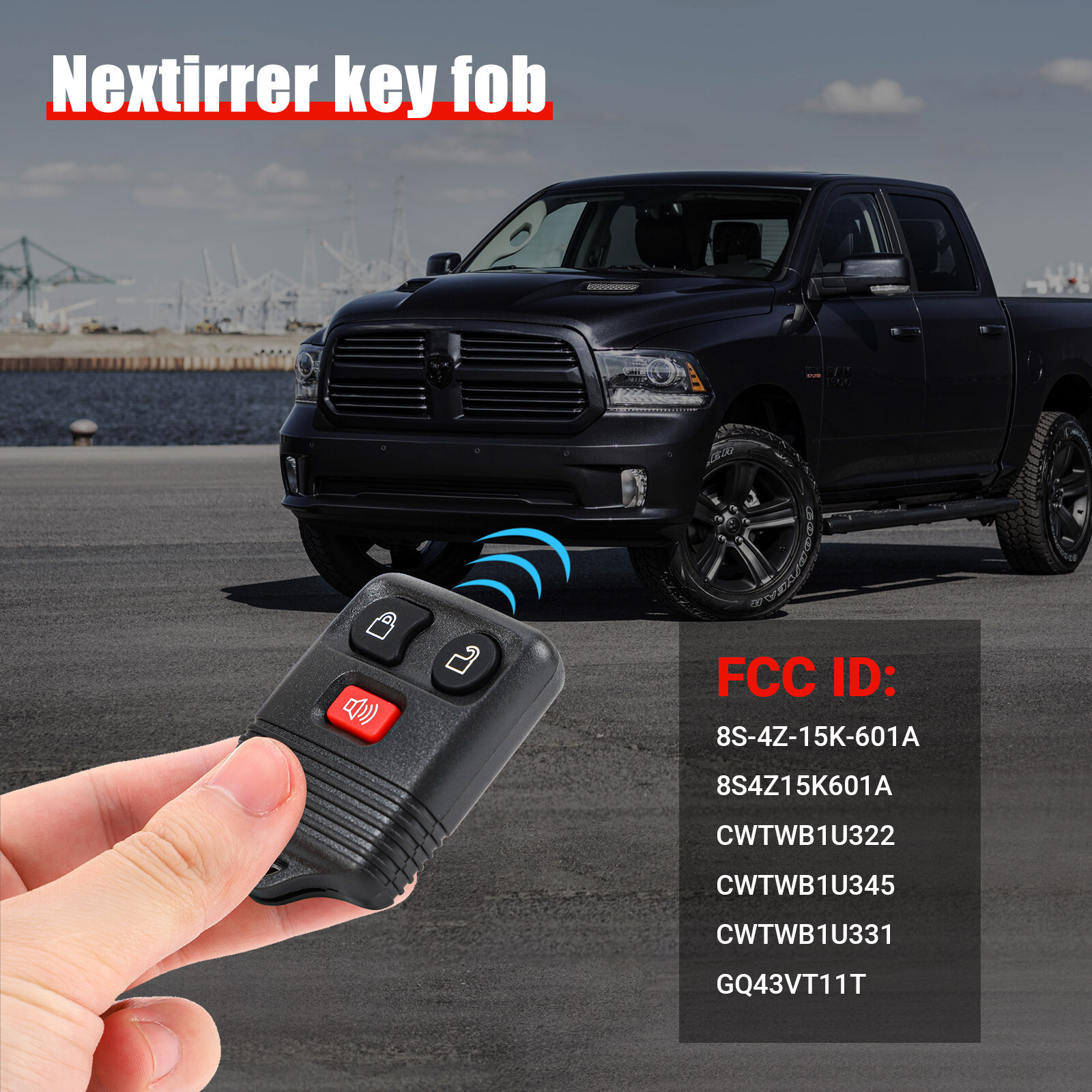 2Pc Remote Car Key Fob Keyless Entry Clicker Transmitter For Ford F150 1999-2007