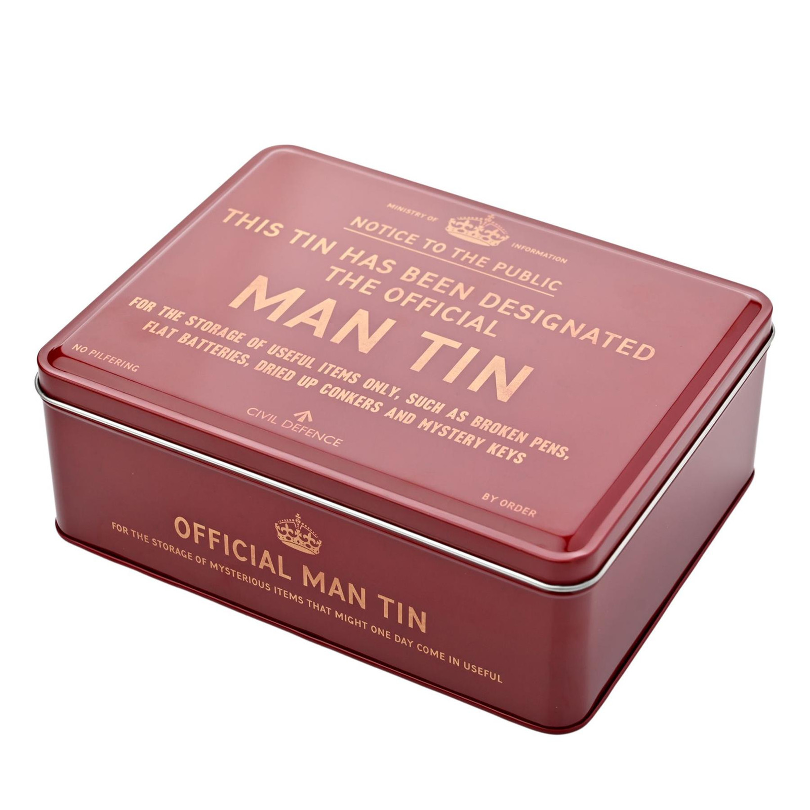 Civil Defence Official Mans Tin Storage Box Gifts for Him