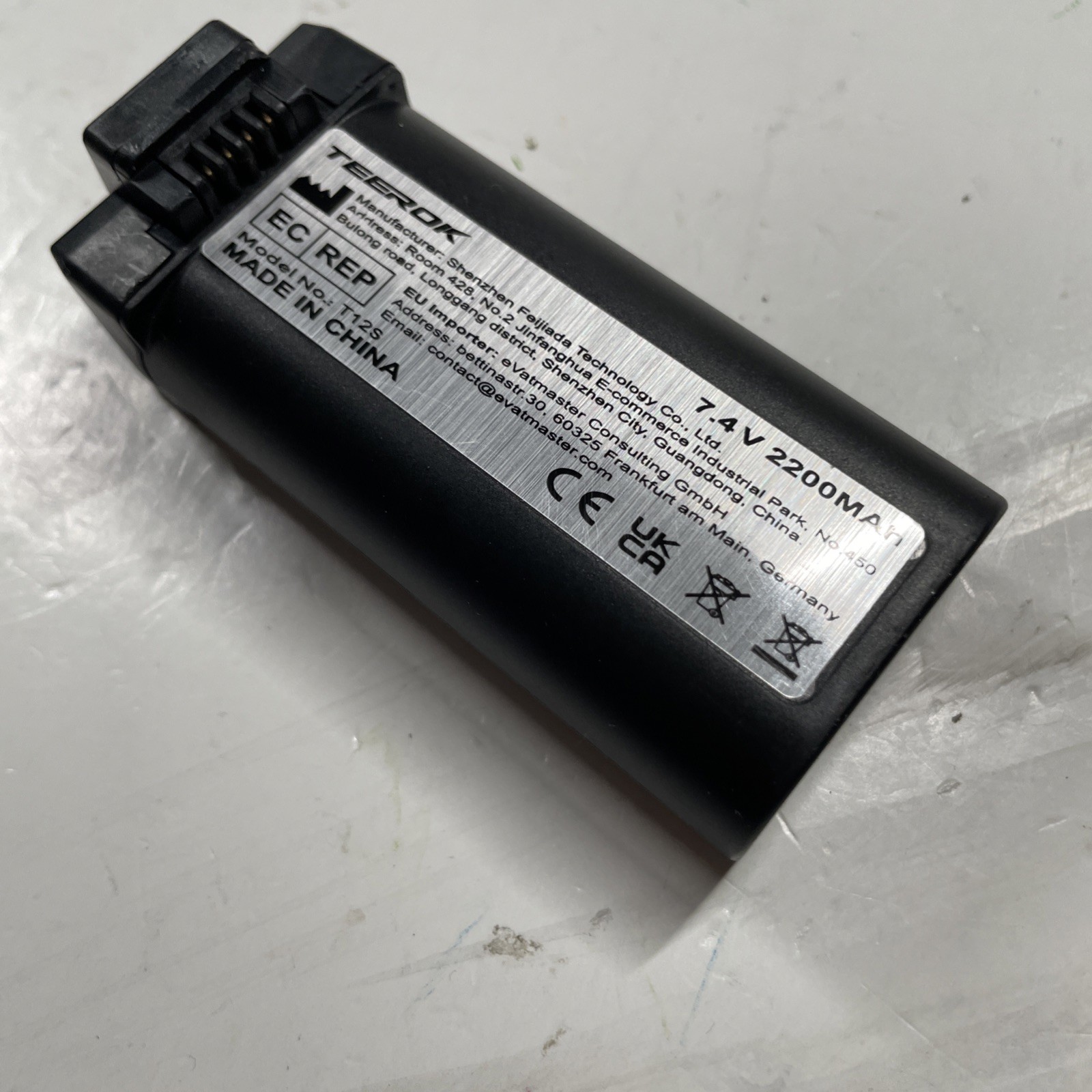 TEEROK Drone T12S 2200MAH 7.4V RC Drone Lithium Battery Quadcopter NEW