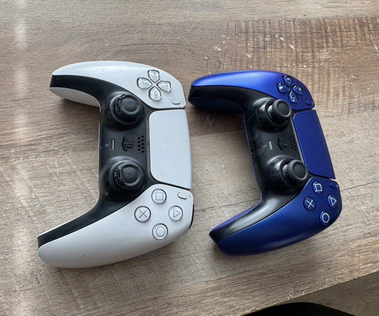 Sony DualSense Wireless PS5 Controllers Lot of 2 White & Blue, Touchpad