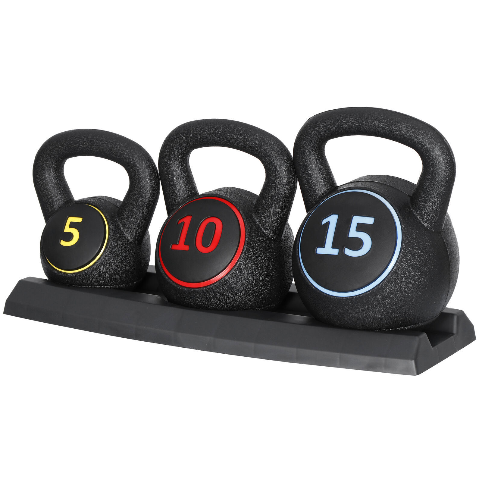 3-Piece Kettlebell Set of Weight Strength Training Exercise Fitness Workout