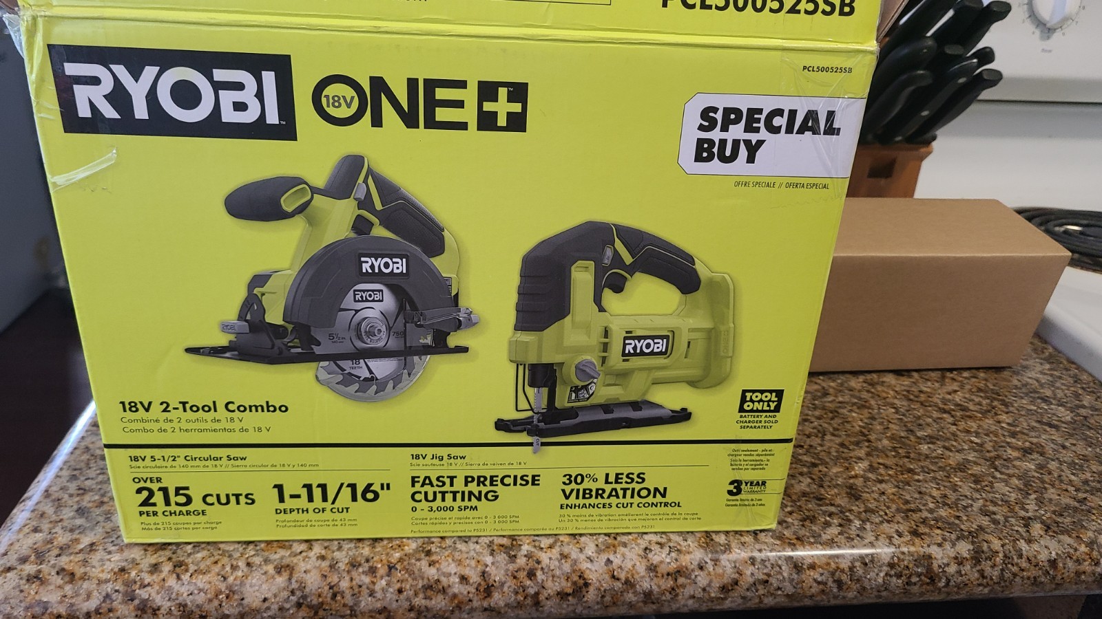 Ryobi ONE+ 18V 2-Tool Combo Circular Saw & Jig Saw Set PCL500525SB