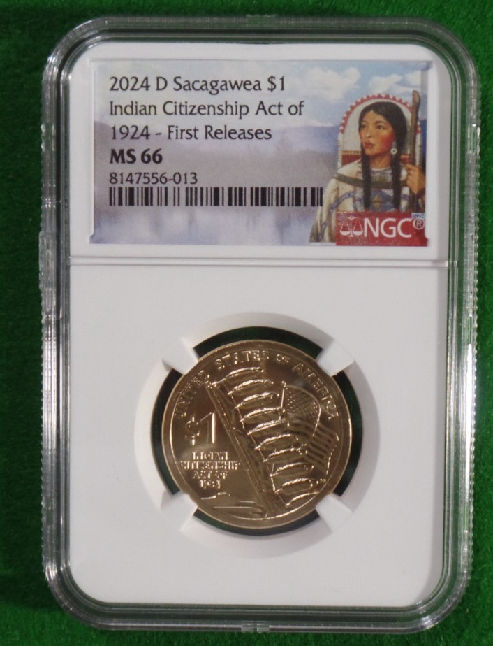2024-D Sacagawea/Native American $1 coin NGC MS 66 First Releases !!!NICE!!!