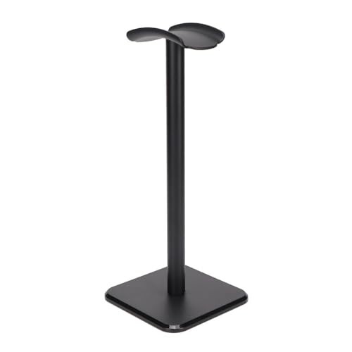 Headphone Stand with Anti-Slip Base & TPU Tray – Aluminum Alloy Holder Black