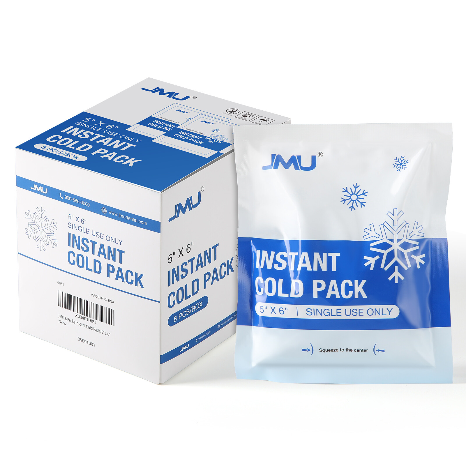 Relief 8-80/PCS JMU Instant Cold Compress Ice Packs for Dental Medical Pain