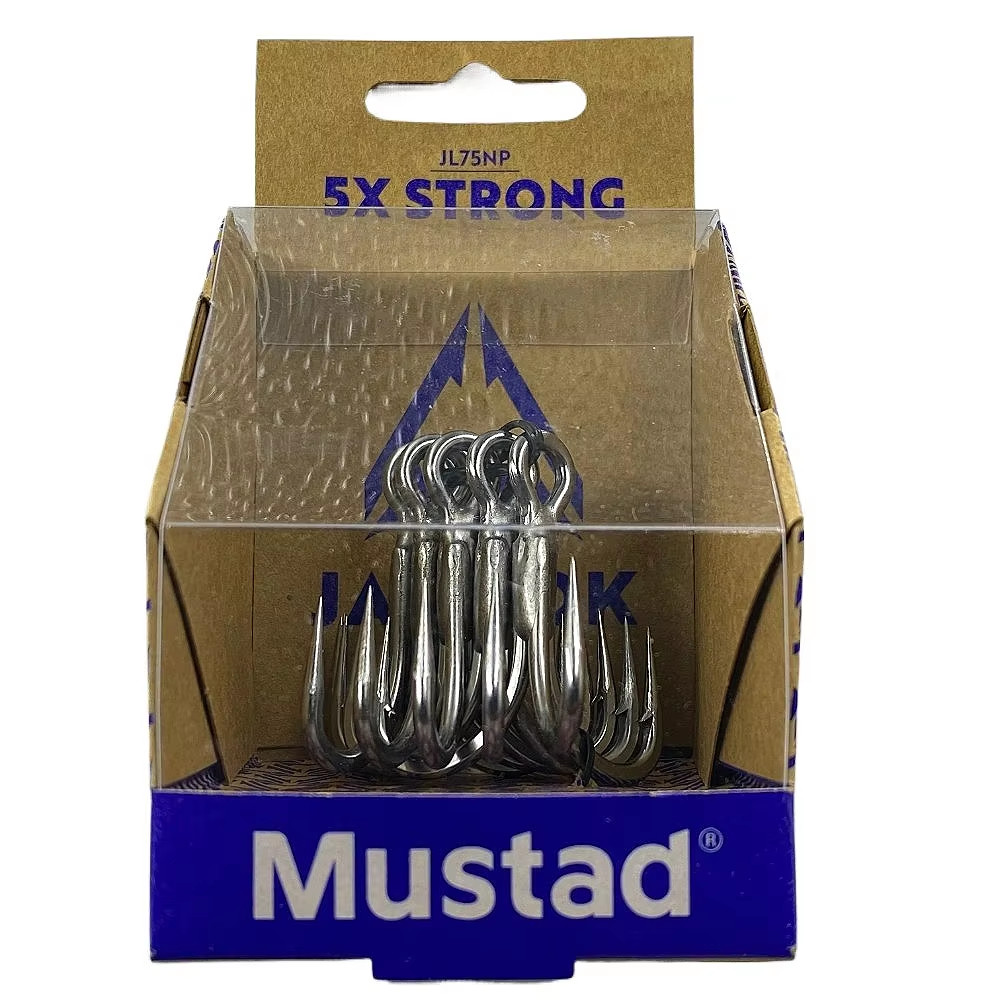 Mustad JL75NP Jaw Lok in-Line 5X Strong Big Game Saltwater Lure Treble Fishing