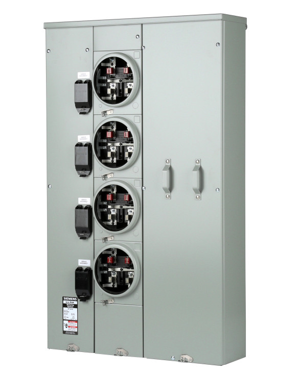 Siemens  WP4411RJB 4-Gang 400A 125 Amp RINLGESS x JAW HORN BYPASS Meter Stack