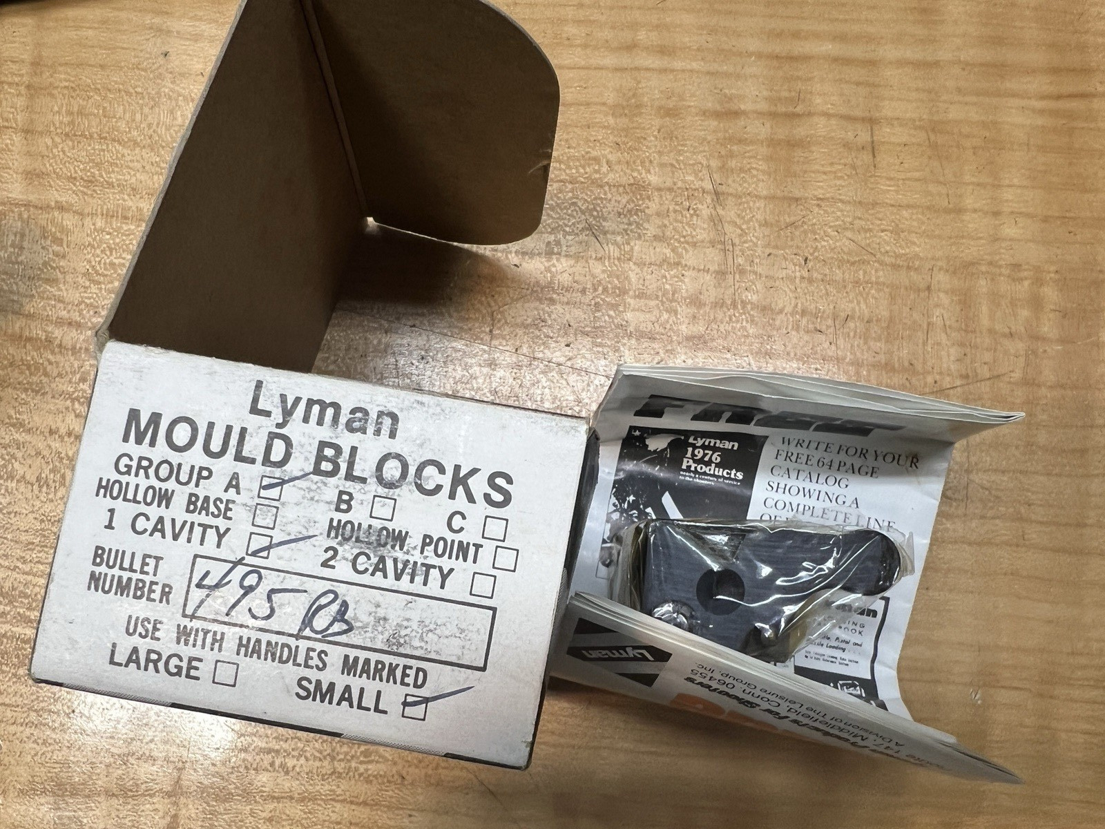 LYMAN  .495 ROUND BALL   BLACK POWDER MOULD MOLD .495 RB SMALL