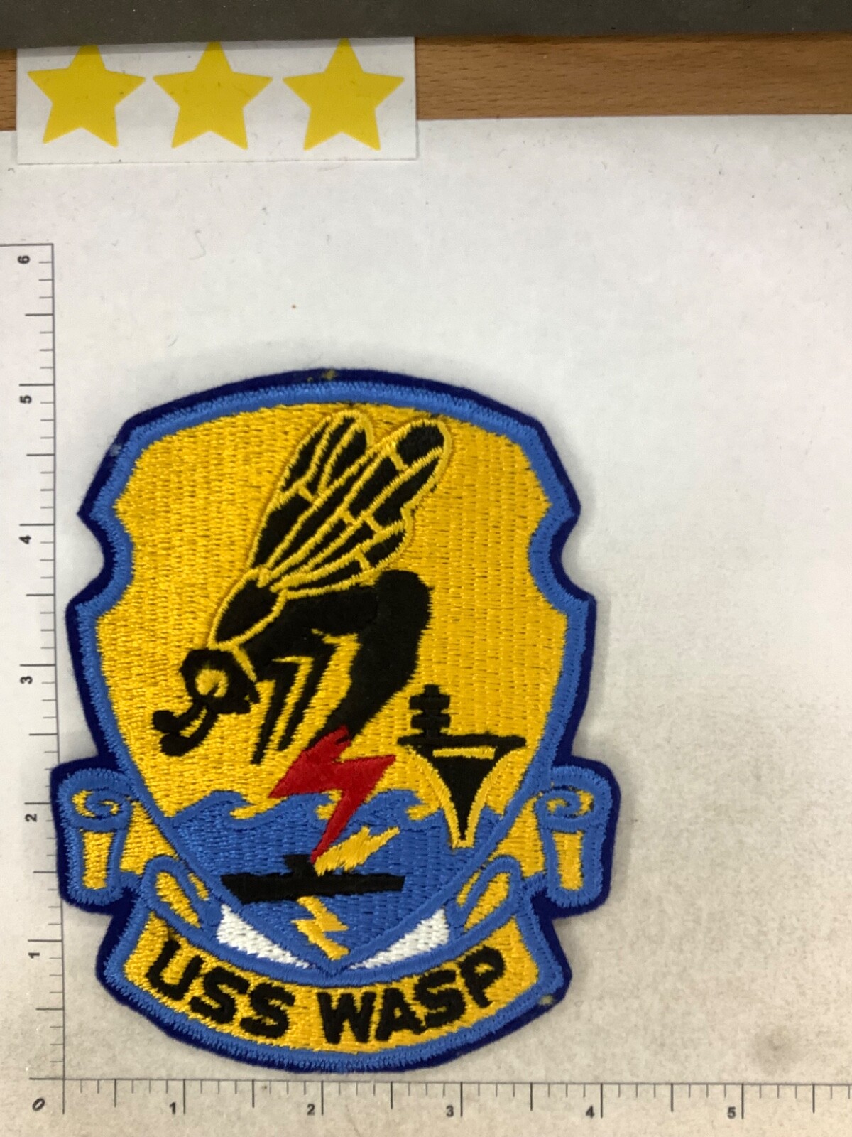 VINTAGE US NAVY USS WASP SHIPS PATCH