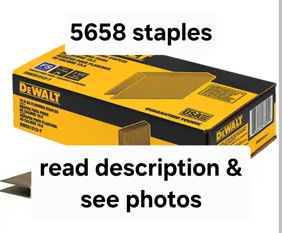 DEWALT 1-1/2 in. x 15-1/2-Gauge Glue Collated Flooring Staple 5658 Count READ