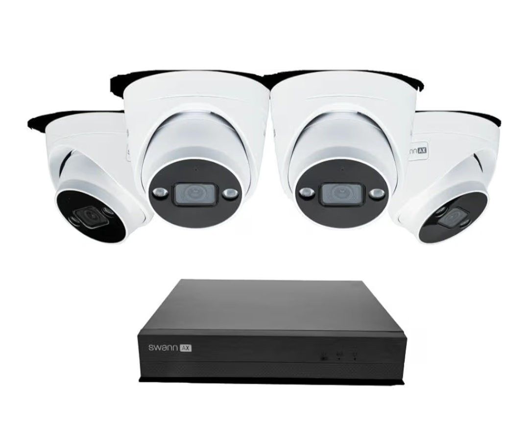 Swann AdvancedX NVR 4K UHD Wired Security System, 4 Cameras, 1TB HDD
