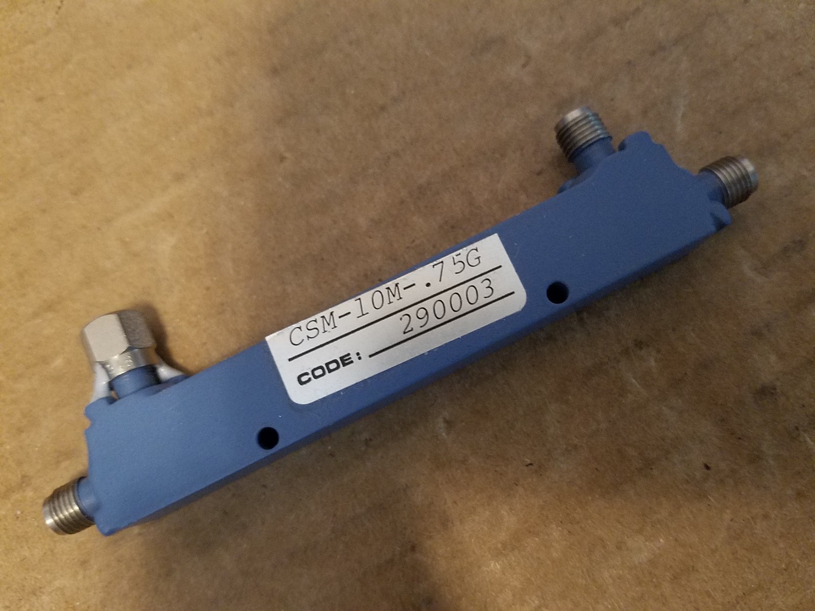 Merrimac Microwave CSM-10M-.75G 0.5-1GHz RF Directional Coupler SMA(f) #290003