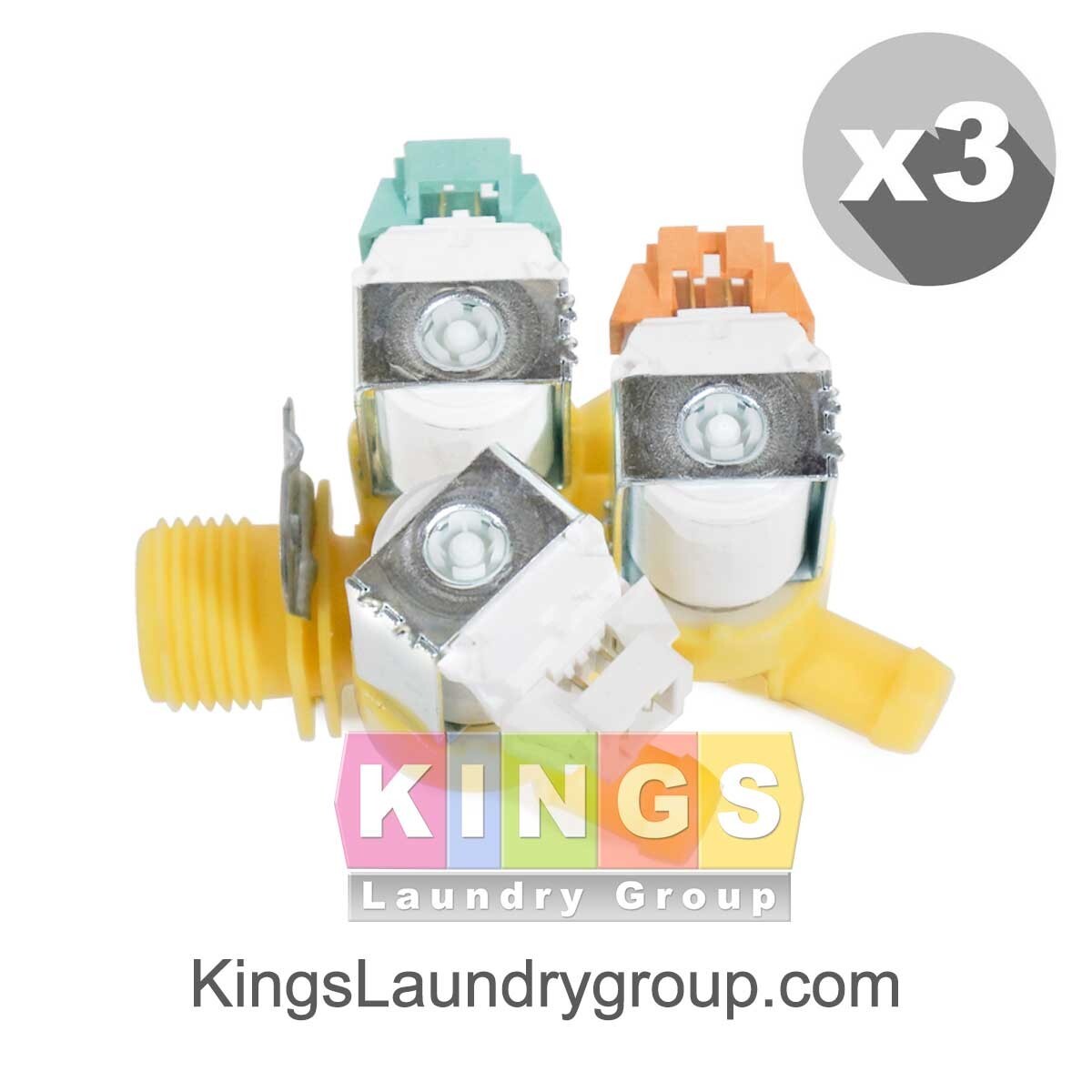 3PK OEM Brand New 3 Way Water Valve 220V For Wascomat # 823678 Free Shipping