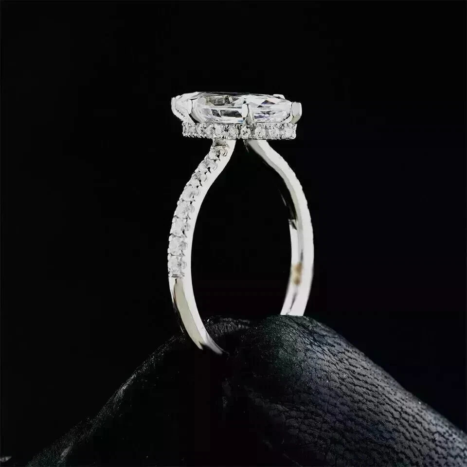 Marquise Cut 3.10 Ct Moissanite Prong Setting Wedding Engagement Ring