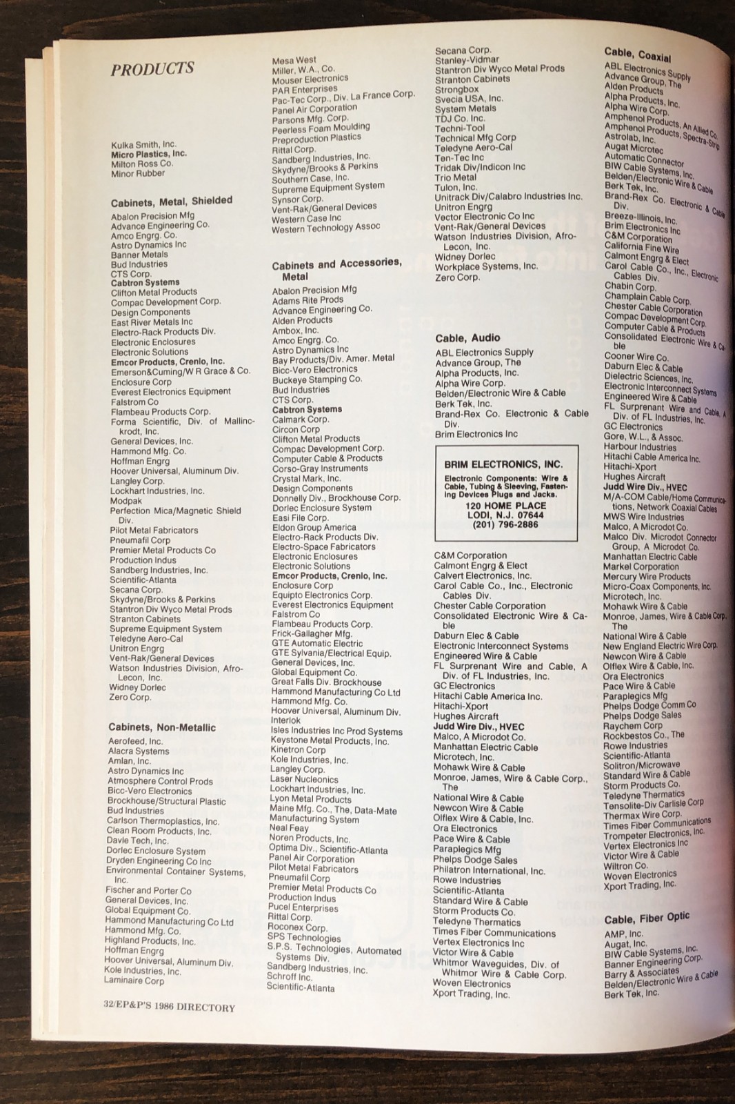 1986 Suppliers Directory by Electronic Packaging & Production