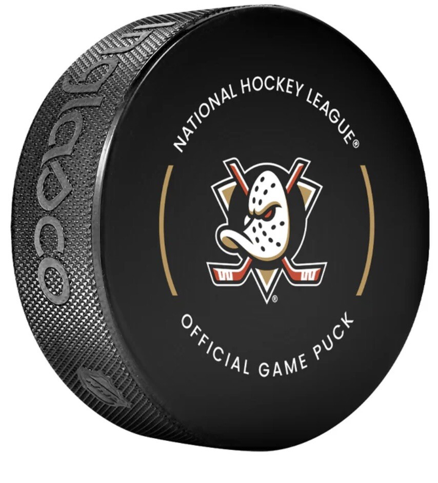2024-25 ANAHEIM DUCKS NHL OFFICIAL GAME PUCK NEW DESIGN**IN STOCK!**