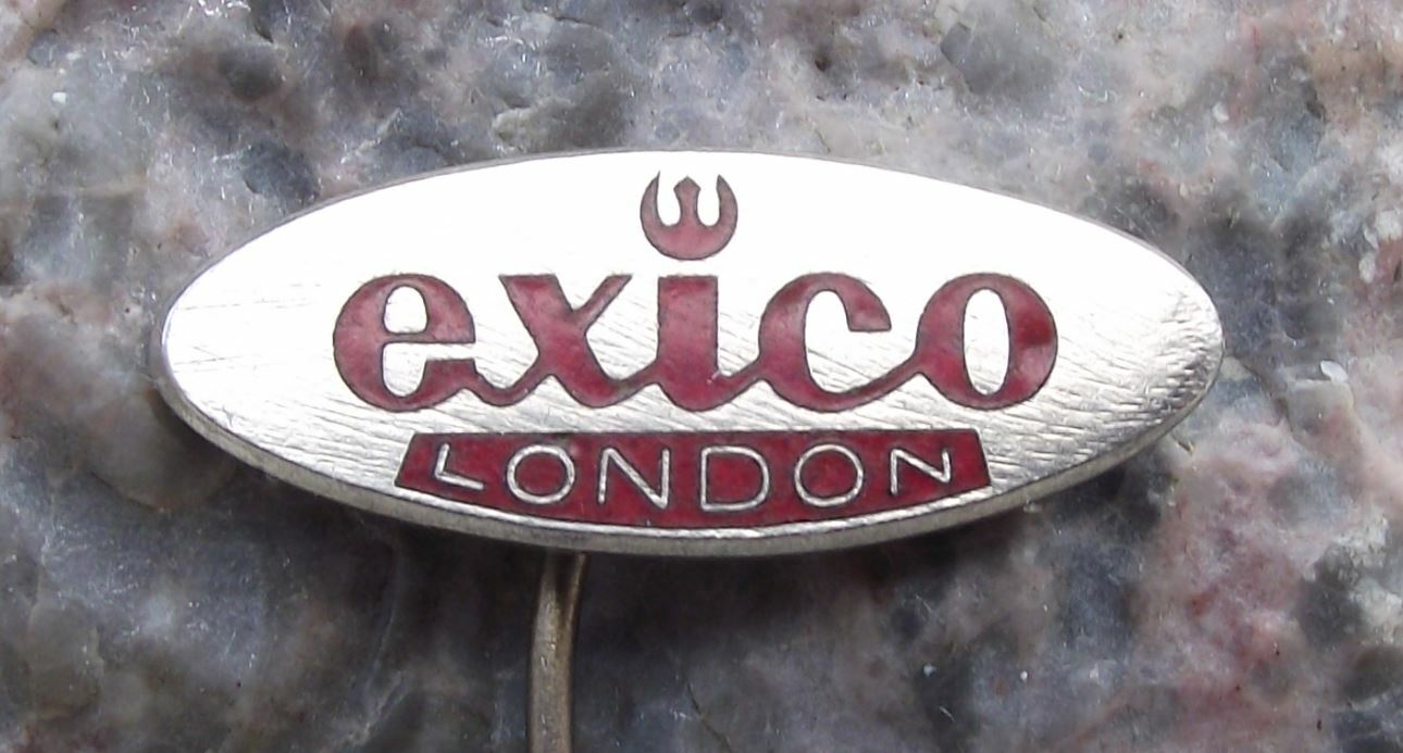 Vintage Exico British Electric Induction Motors Advertising Logo Pin Badge