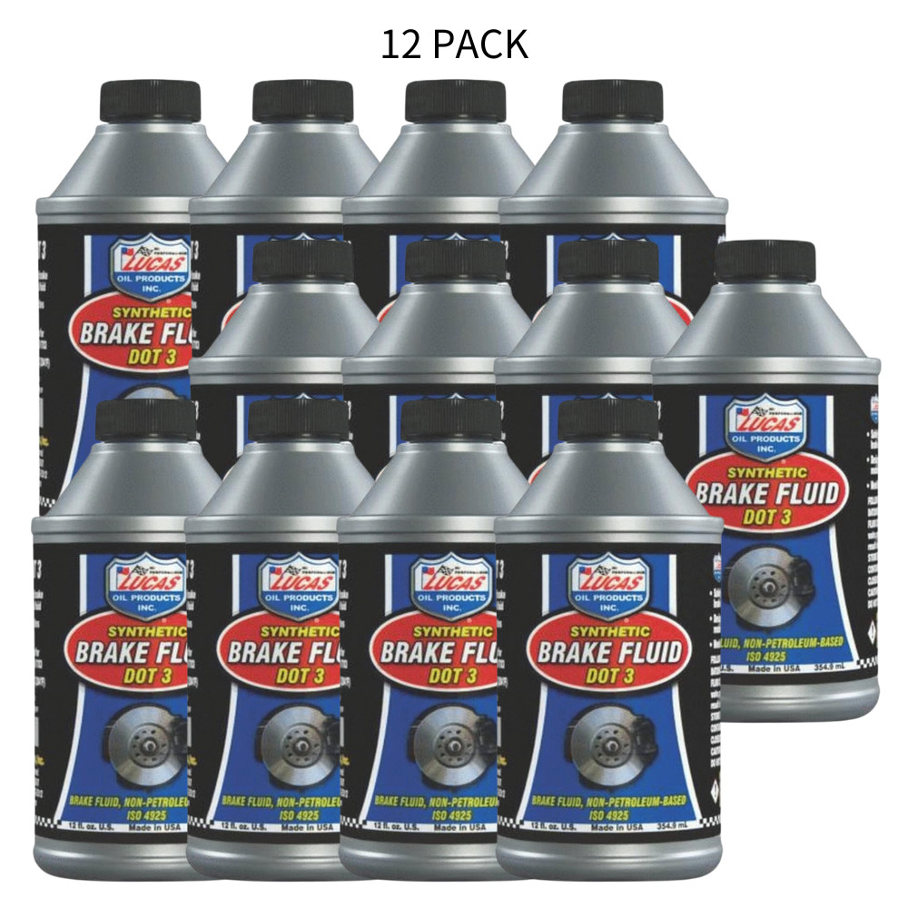 12 PACK Lucas Oil 10825 Brake Fluid - 12 oz.
