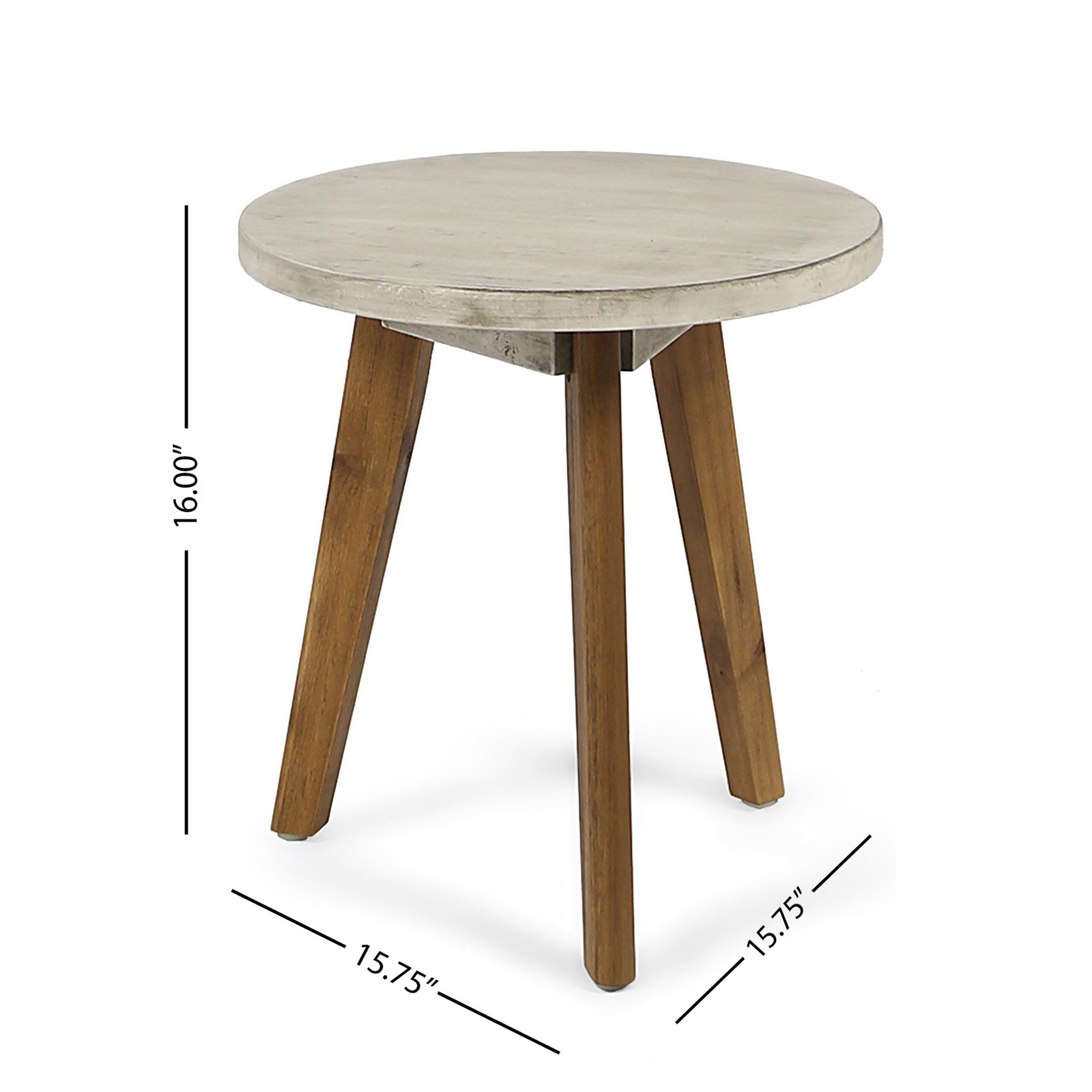Solid Wood Three Leg Table Suitable for Terraces Balconies and Outdoor Areas