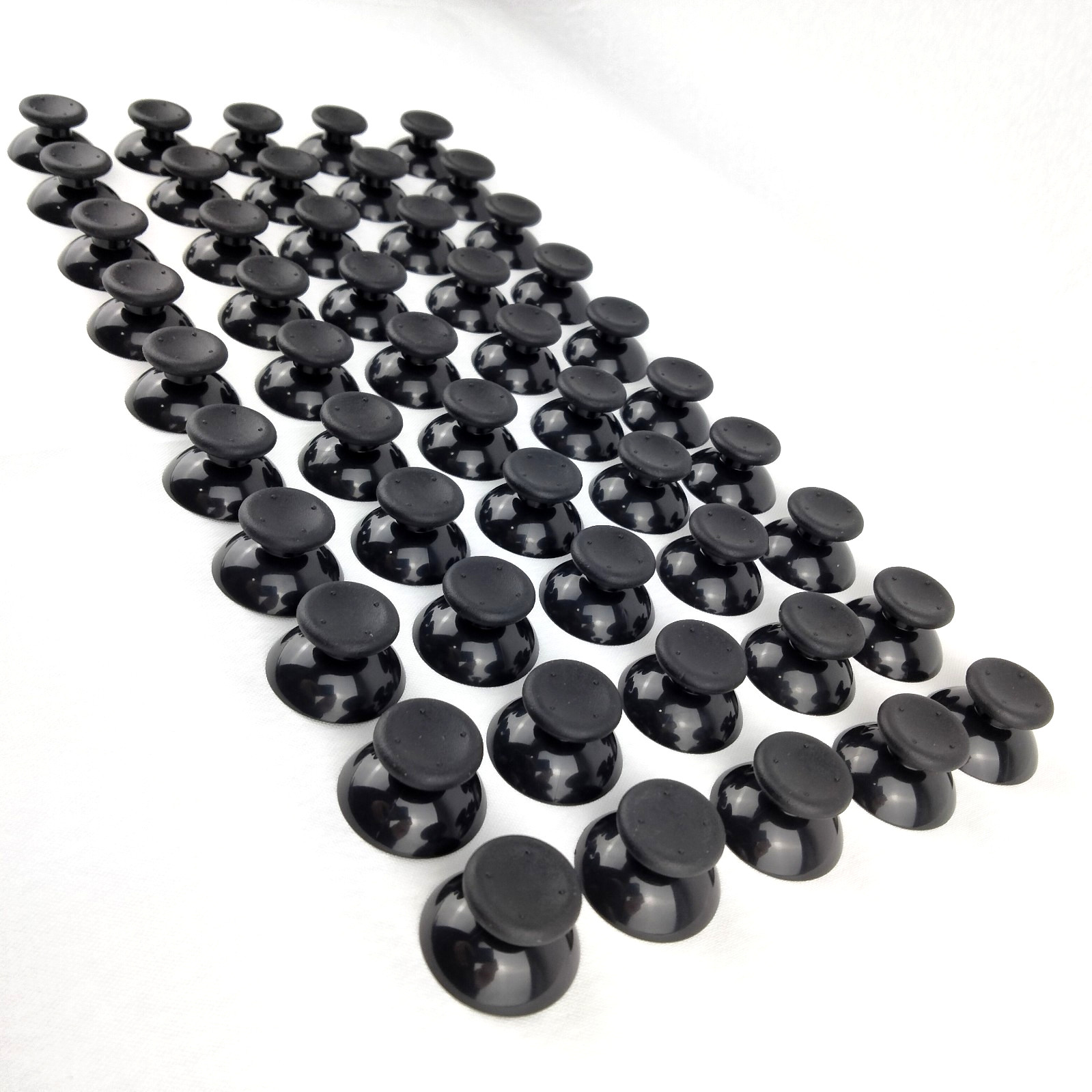 Lot of 50 Black Microsoft Xbox 360 Replacement Parts Analog Thumb Sticks - NEW