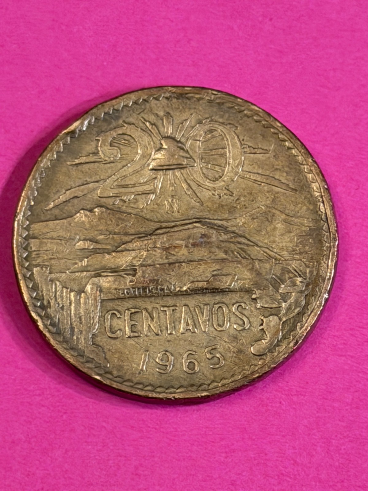 COIN MEXICO 1965 20 CENTAVOS FREE SHIPPING