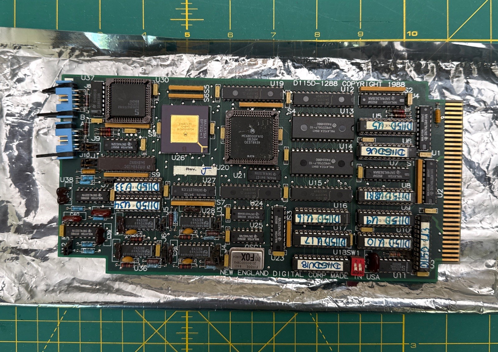 New England Digital Synclavier D115D Computer Bin Card