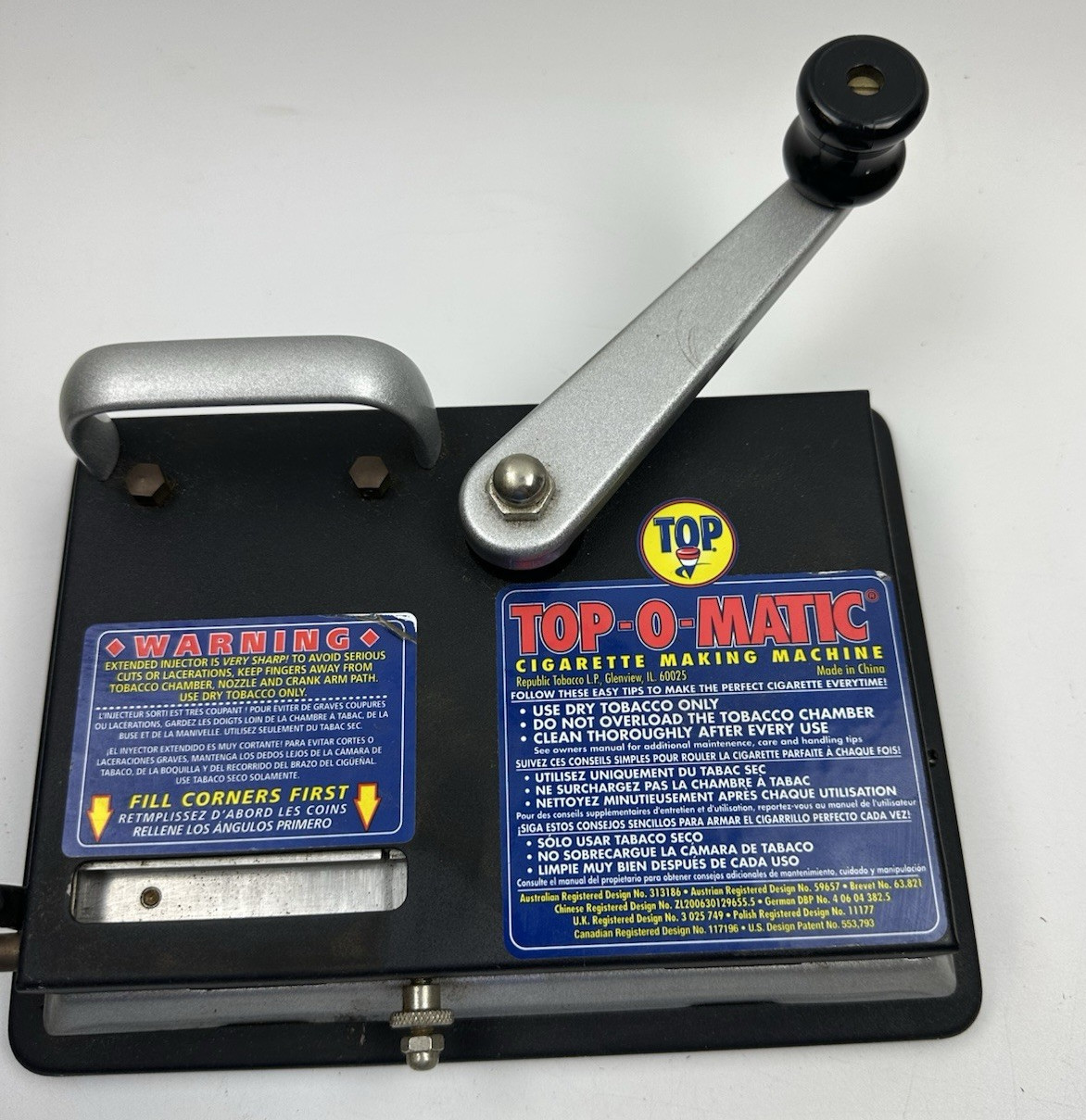 Top-O-Matic Cigarette Making Machine Manual Injector Working