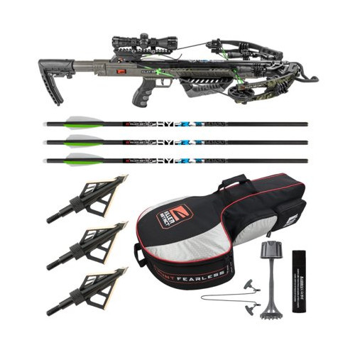 Killer Instinct Boss 405 FPS Crossbow Backpack Case Broadheads Bundle Hunting