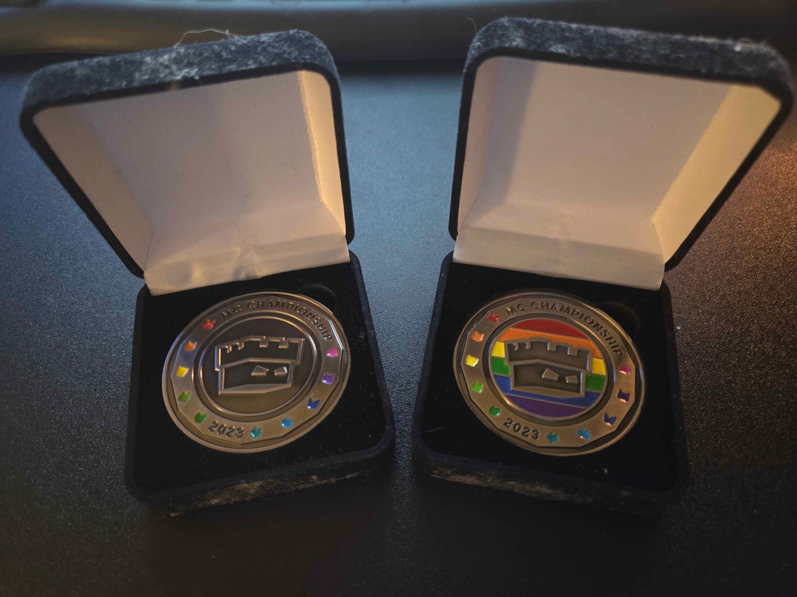Minecraft Championship 2023 Season 3 and Pride Coin with Velvet Boxes